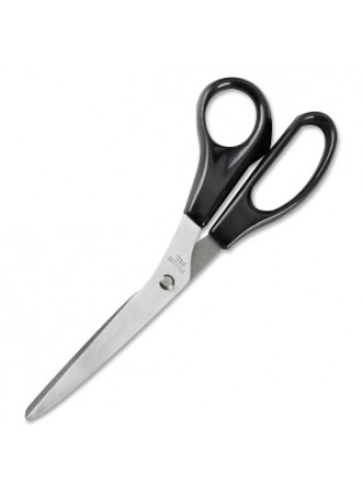 Business Source 65647 Stainless Steel Scissors, 8", Plastic / Stainless steel, Black